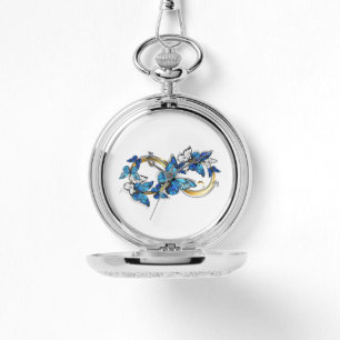 Symbol Infinity of Blue Morpho Butterflies Watch