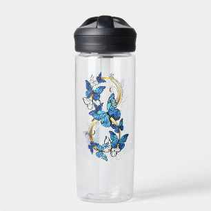 Symbol Infinity of Blue Morpho Butterflies Water Bottle