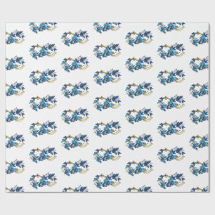 Symbol Infinity of Blue Morpho Butterflies Wrapping Paper
