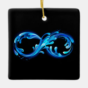 Symbol Infinity of Cold Clear Water Ceramic Ornament