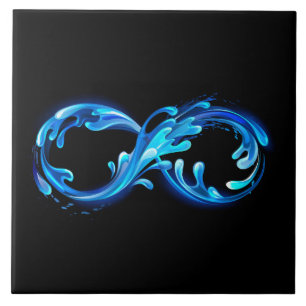 Symbol Infinity of Cold Clear Water Ceramic Tile