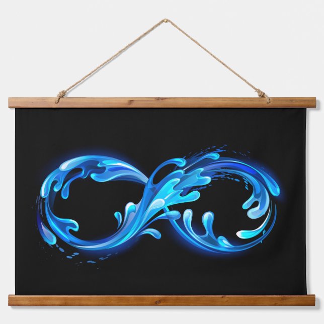 Symbol Infinity of Cold Clear Water Hanging Tapestry (Front)