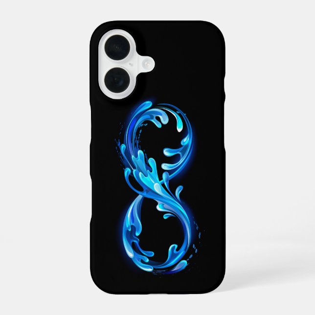 Symbol Infinity of Cold Clear Water iPhone 16 Case (Back)