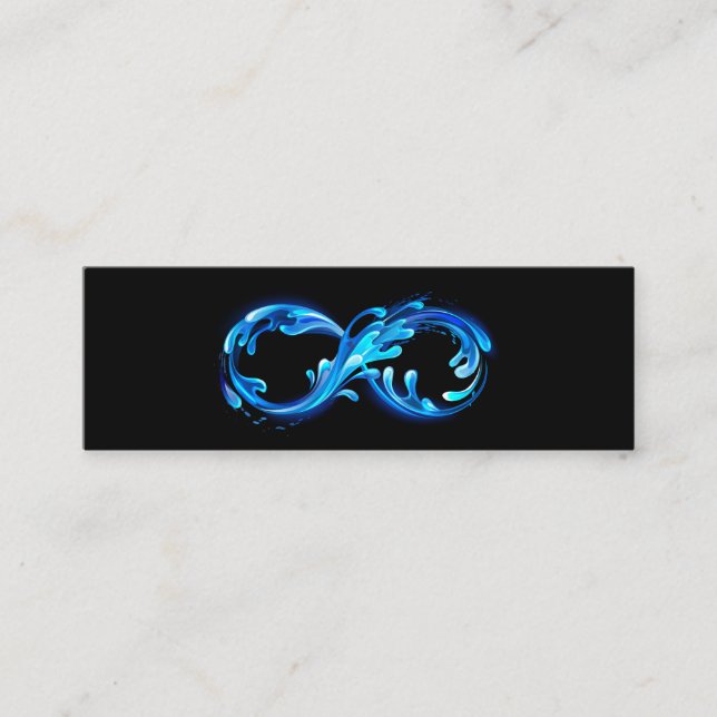 Symbol Infinity of Cold Clear Water Mini Business Card (Front)