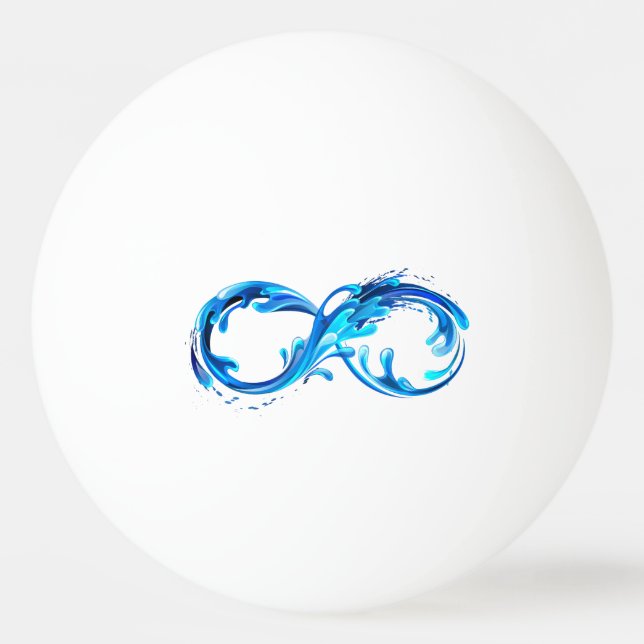 Symbol Infinity of Cold Clear Water Ping Pong Ball (Front)