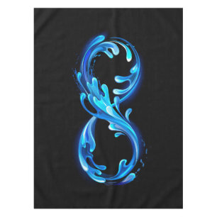 Symbol Infinity of Cold Clear Water Tablecloth