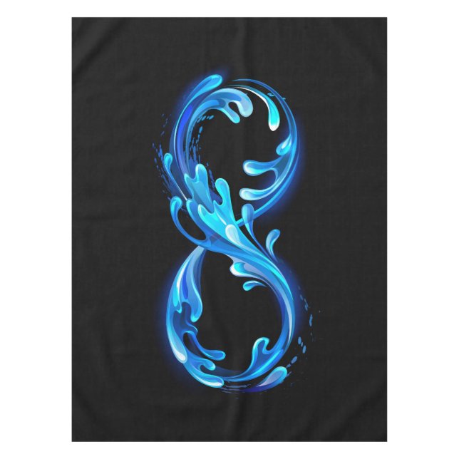 Symbol Infinity of Cold Clear Water Tablecloth (Front)