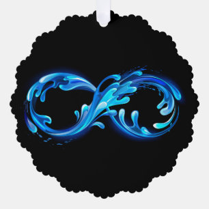 Symbol Infinity of Cold Clear Water Tree Decoration Card