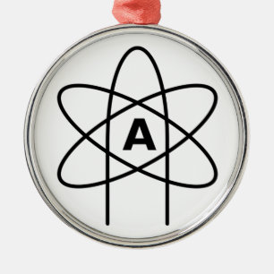Symbol of Atheism (Atom Emblem) Metal Ornament