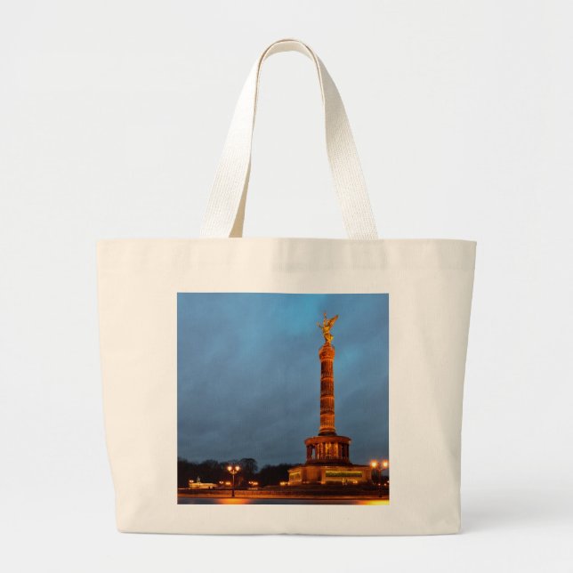 Symbol of Berlin Victory Column Large Tote Bag (Front)