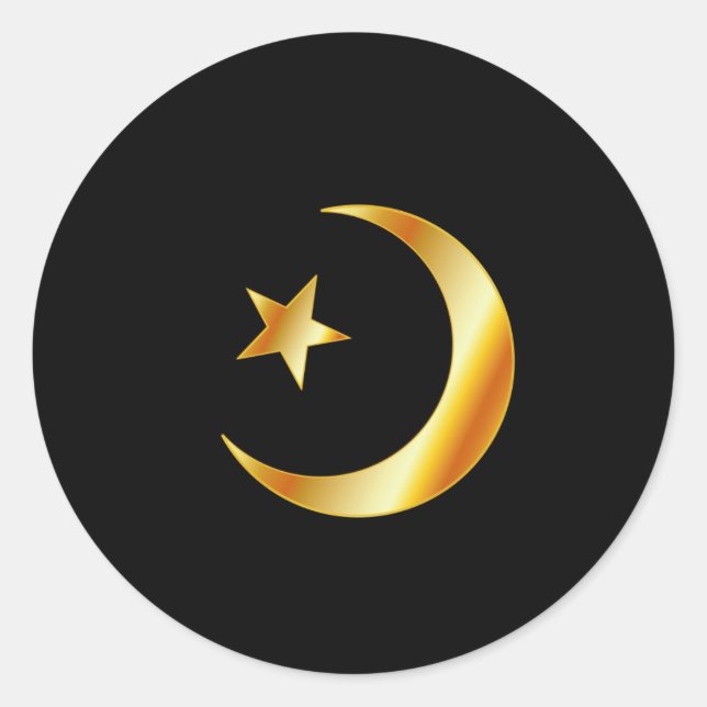 Symbol of Islam religion Classic Round Sticker (Front)