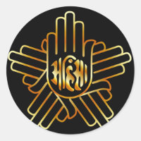 Symbol of Jainism in gold