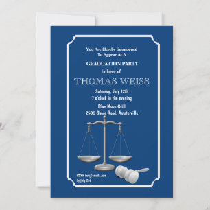 Symbol of Justice Graduation Invitation