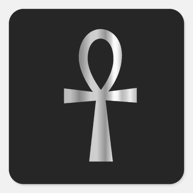 Symbol of Kemetism- Ankh Square Sticker (Front)