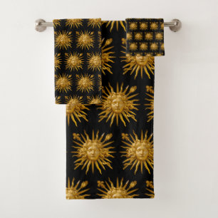 Symbol of Louis XIV the Sun King Bath Towel Set