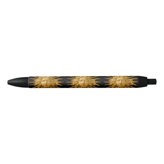 Symbol of Louis XIV the Sun King Black Ink Pen (Front)