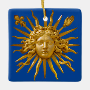 Symbol of Louis XIV the Sun King Ceramic Ornament