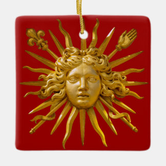 Symbol of Louis XIV the Sun King Ceramic Ornament