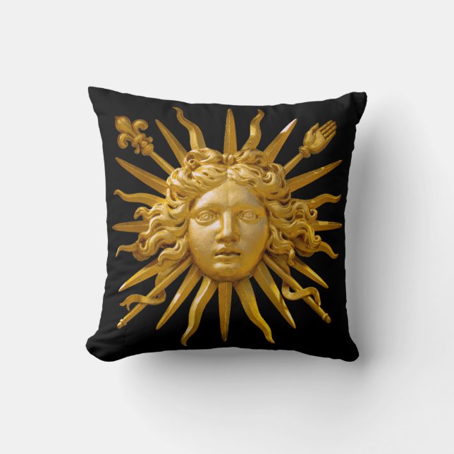Symbol of Louis XIV the Sun King Cushion (Front)
