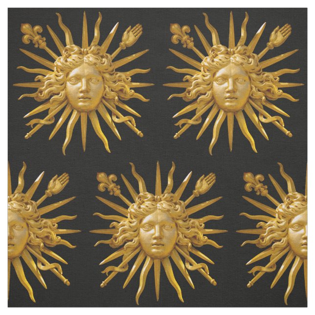 Symbol of Louis XIV the Sun King Fabric (Swatch)