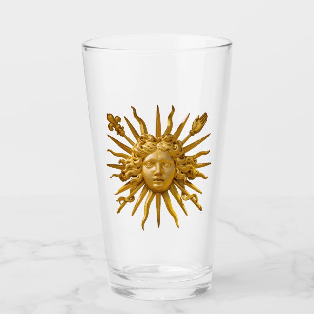 Symbol of Louis XIV the Sun King Glass (Front)