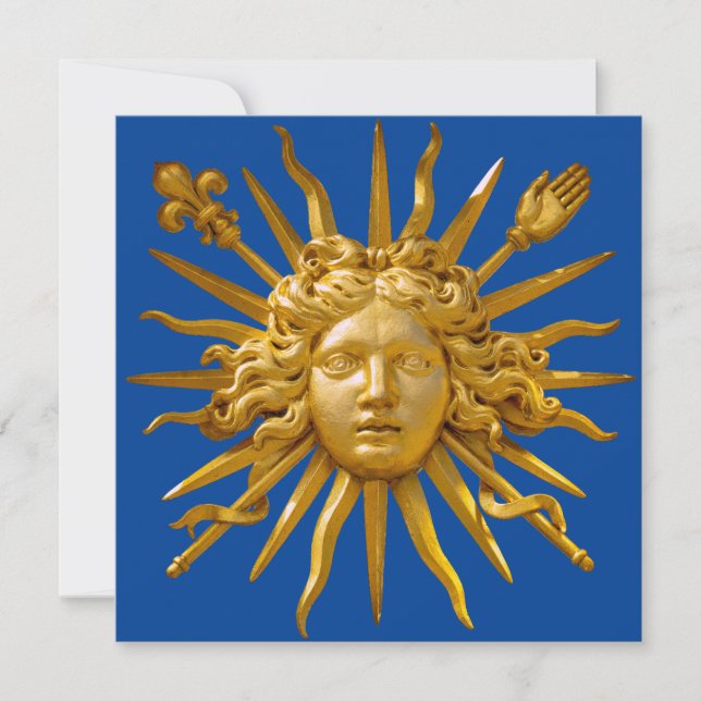 Symbol of Louis XIV the Sun King Invitation (Front)