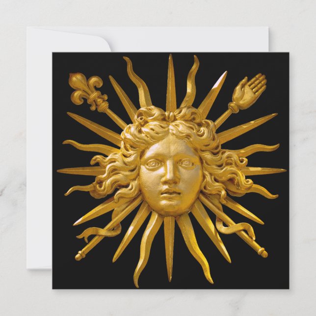 Symbol of Louis XIV the Sun King Invitation (Front)