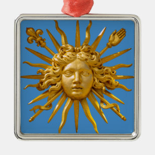 Symbol of Louis XIV the Sun King Metal Ornament