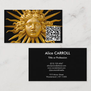 Symbol of Louis XIV the Sun King - QR Code Business Card