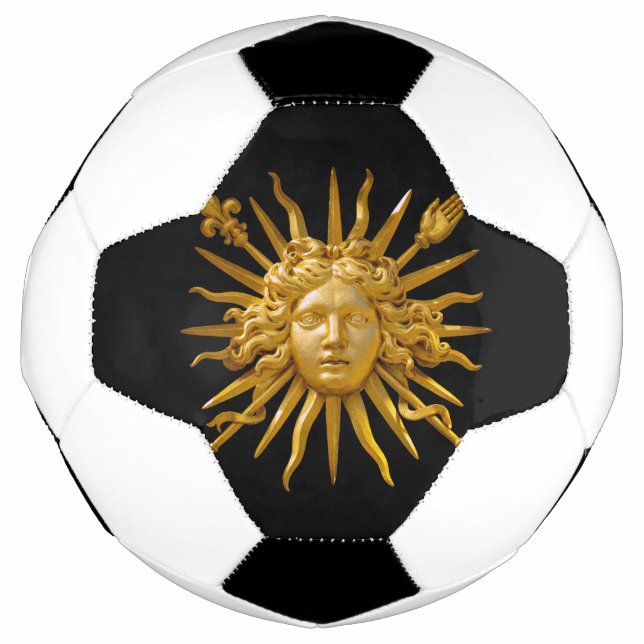 Symbol of Louis XIV the Sun King Soccer Ball (Front)