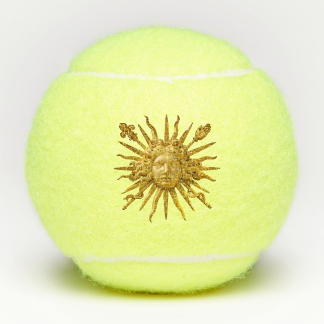 Symbol of Louis XIV the Sun King Tennis Balls (Front)
