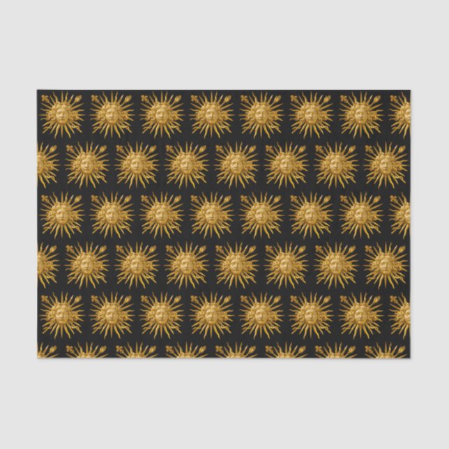 Symbol of Louis XIV the Sun King Tissue Paper (Front)