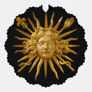 Symbol of Louis XIV the Sun King Tree Decoration Card