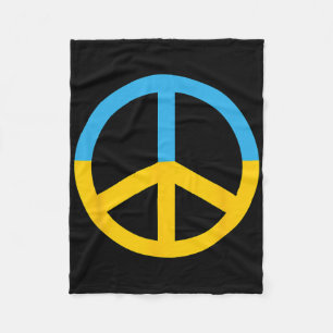 Symbol Of Peace With The Colors Of The Ukrainian F Fleece Blanket