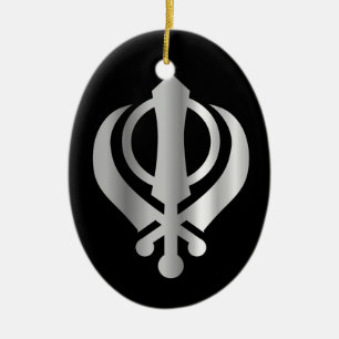 Symbol of Sikhism Religion Ceramic Ornament