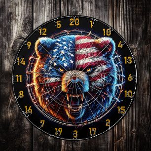 Symbol of Strength and Bear Freedom Dartboard