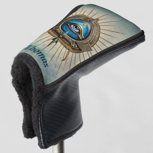 Symbol of the Egyptian allseeing eye,  Golf Head Cover (3/4 Front)