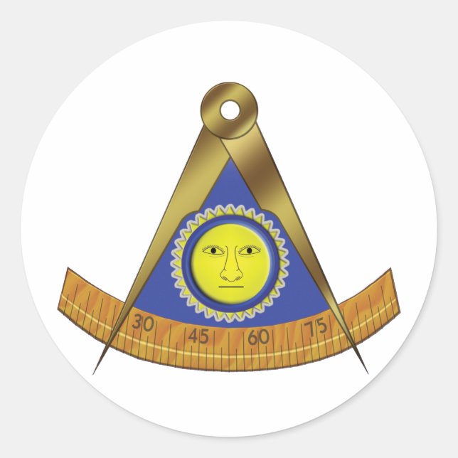 SYMBOL OF THE PAST MASTER CLASSIC ROUND STICKER (Front)