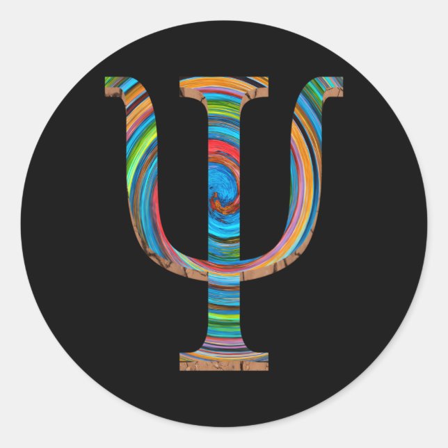 Symbol Psychologists Psychology Students Classic Round Sticker (Front)