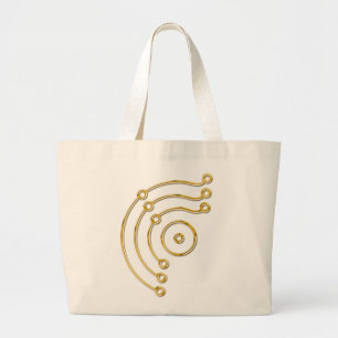 Symbol RUNA / GOLD Large Tote Bag