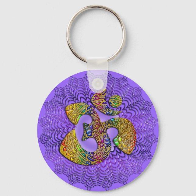 Symbol Universal OM / AUM - Ornament Key Ring (Front)