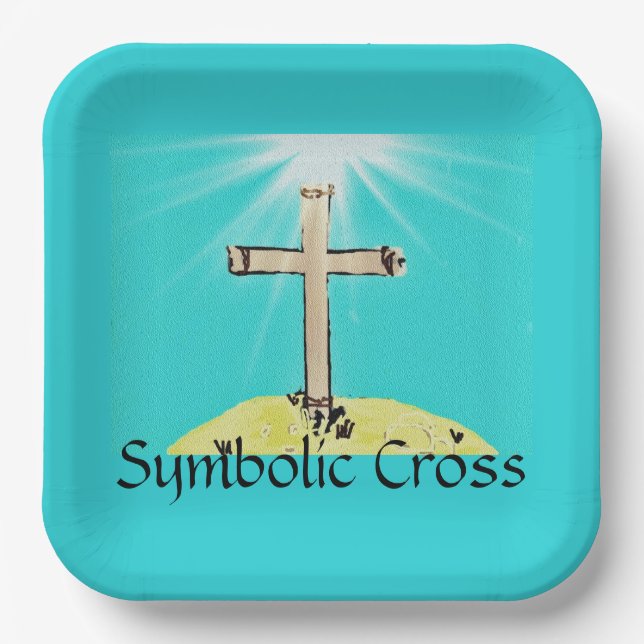 Symbolic Cross  Paper Plate (Front)