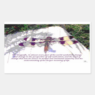 Symbolic Dragonfly Rectangular Sticker