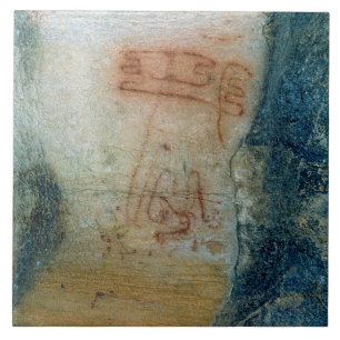 Symbolic figures (cave painting) tile