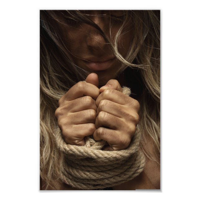 Symbolic Fine Art Portrait of Woman with BoundHand Photo Print (Front)