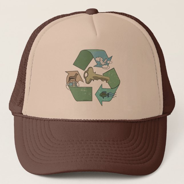 Symbolic Recycling is Key by Mudge Studios Trucker Hat (Front)