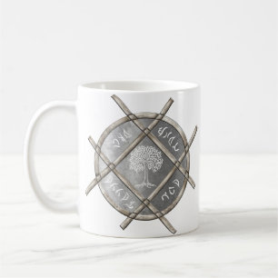 Symbolic Silver Medallion Coffee Mug