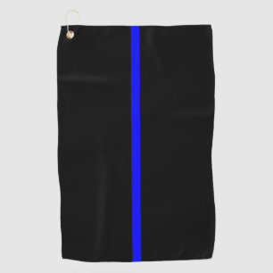 Symbolic Thin Blue Line Graphic Decor on a  Golf Towel