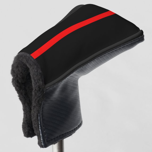 Symbolic Thin Red Line graphic design on Golf Head Cover (3/4 Front)