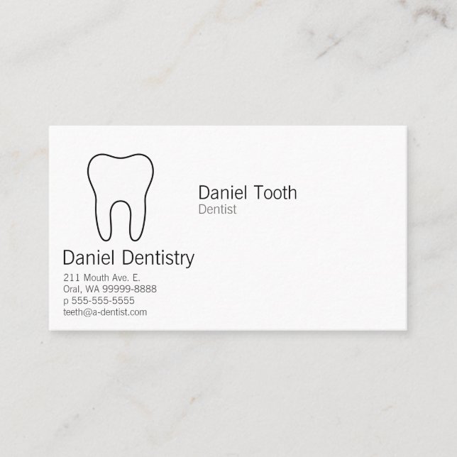Symbolic Tooth Appointment Card (Front)